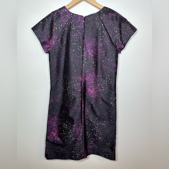CLUB Monaco Black Ophelia Galaxy Print Silk Dress Size 00 - Picture 7 of 8